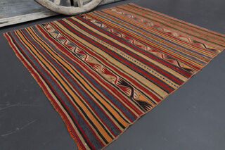 Handmade Vintage Kilim Rug - Thumbnail