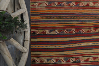 Handmade Vintage Kilim Rug - Thumbnail