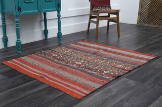 Handmade Vintage Area Rug - Thumbnail