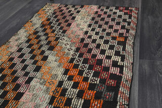 Handmade Vintage Area Kilim Rug - Thumbnail