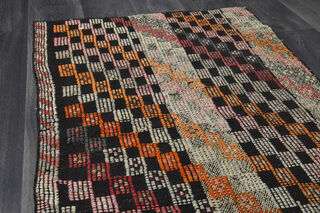 Handmade Vintage Area Kilim Rug - Thumbnail