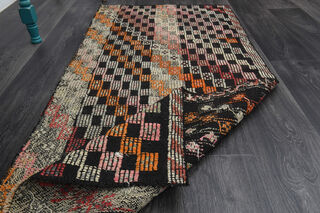 Handmade Vintage Area Kilim Rug - Thumbnail