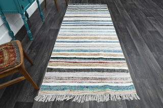 Handmade Vintage Runner Rug - Thumbnail