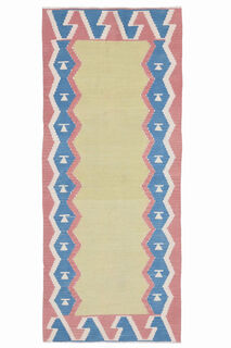 Pastel Flatweave Runner Rug - Thumbnail