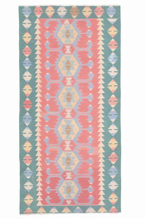 Pastel Love - Oushak Vintage Rug - Thumbnail