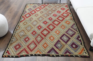 Handmade Vintage Area Rug - Thumbnail