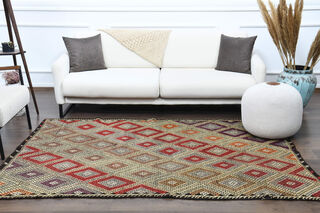 Handmade Vintage Area Rug - Thumbnail