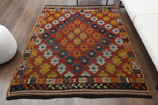 Handmade Vintage Area Rug - Thumbnail