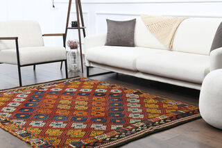 Handmade Vintage Area Rug - Thumbnail