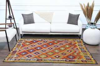 Handmade Vintage Area Rug - Thumbnail