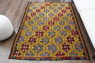 Handmade Vintage Area Rug - Thumbnail