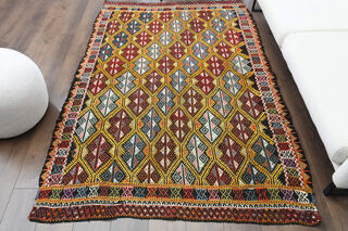 Handmade Vintage Area Rug - Thumbnail