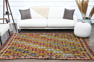 Handmade Vintage Area Rug - Thumbnail