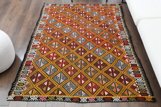 Handmade Vintage Area Rug - Thumbnail