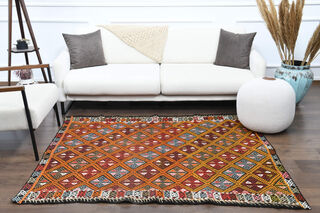 Handmade Vintage Area Rug - Thumbnail