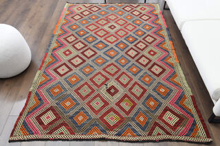 Handmade Vintage Area Rug - Thumbnail