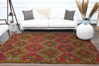 Handmade Vintage Area Rug - Thumbnail