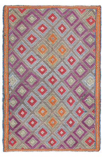 Handmade Vintage Colorful Area Rug - Thumbnail