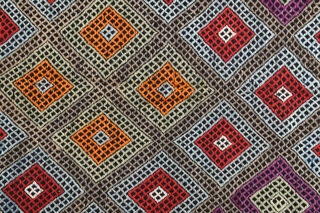 Handmade Vintage Colorful Area Rug - Thumbnail