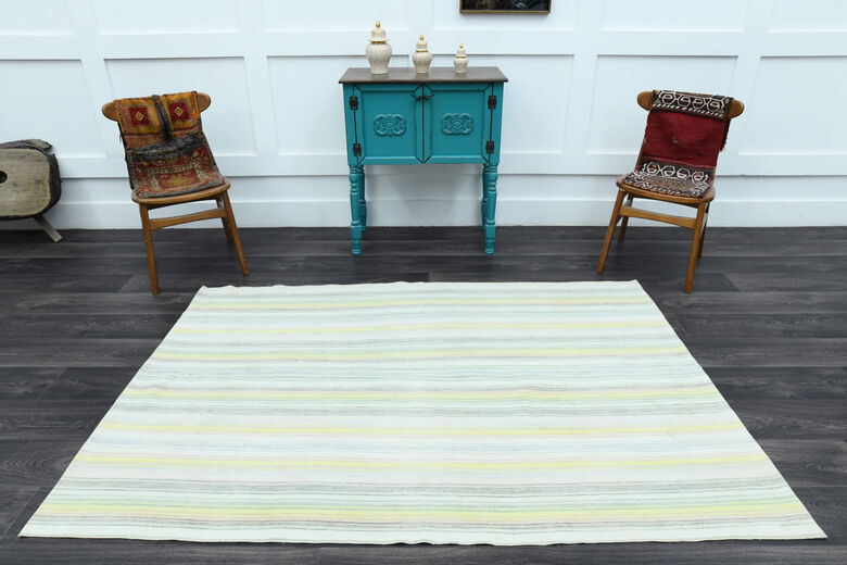 Muted Colors Vintage Kilim