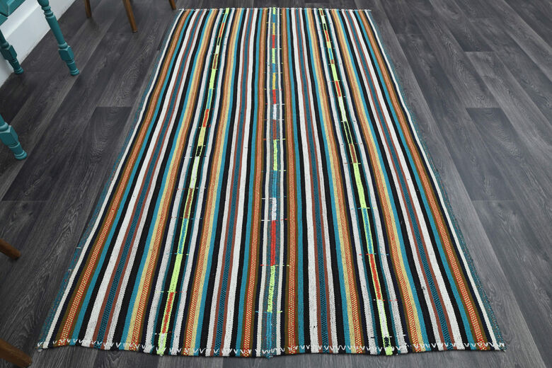 Vintage Striped Area Rug