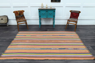 Rainbow Turkish Kilim - Thumbnail