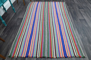 Turkish Vintage Area Kilim - Thumbnail