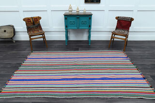 Turkish Vintage Area Kilim - Thumbnail