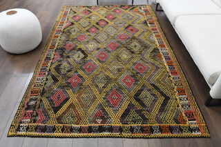 Handmade Vintage Area Rug - Thumbnail