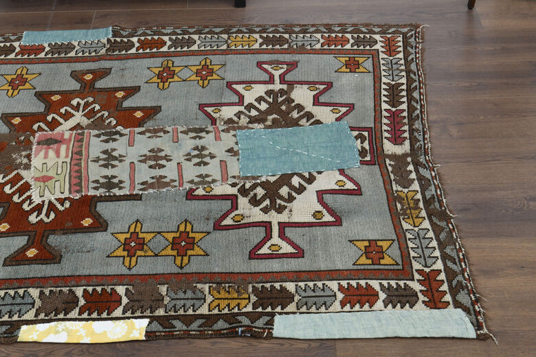 Handmade Vintage Patched Area Rug