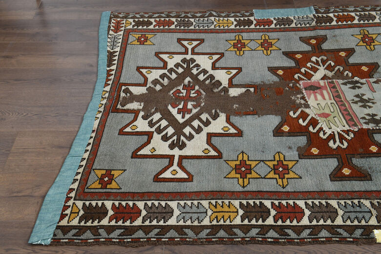 Handmade Vintage Patched Area Rug