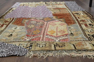Patched Handmade Vintage Area Rug - Thumbnail
