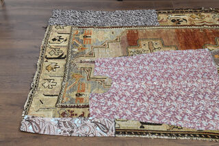 Patched Handmade Vintage Area Rug - Thumbnail