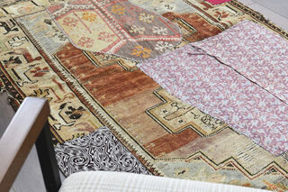 Patched Handmade Vintage Area Rug - Thumbnail