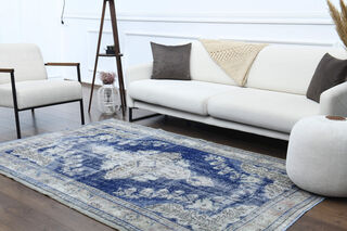 Handmade Distressed Area Rug - Thumbnail