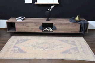 Handmade Faded Vintage Area Rug - Thumbnail