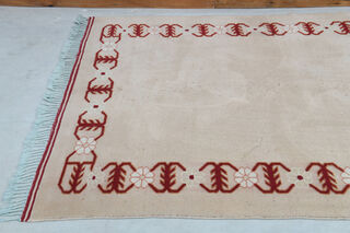 Tan Color - Handmade Vintage Rug - Thumbnail