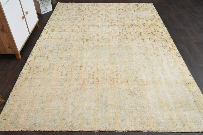 Handmade Vintage Large Area Rug