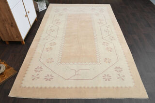 Handmade Vintage Large Area Rug - Thumbnail