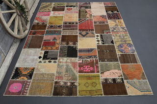 Handmade Vintage Large Area Rug - Thumbnail