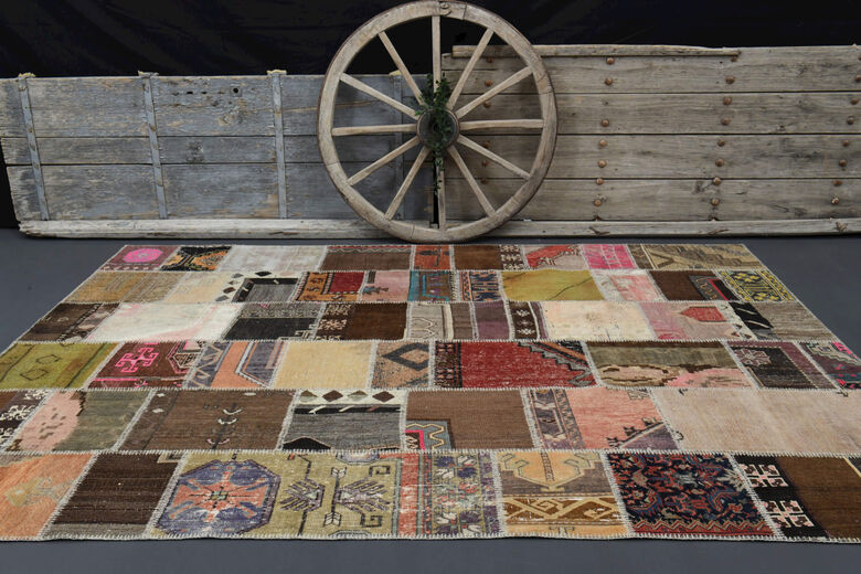 Handmade Vintage Large Area Rug