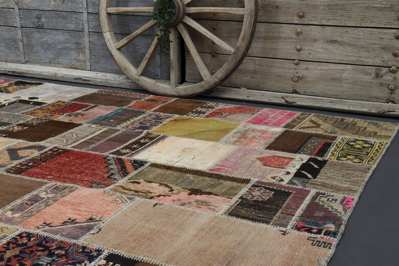 Handmade Vintage Large Area Rug