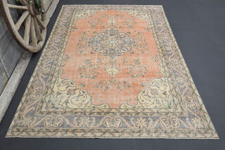 Handmade Vintage Large Area Rug - Thumbnail