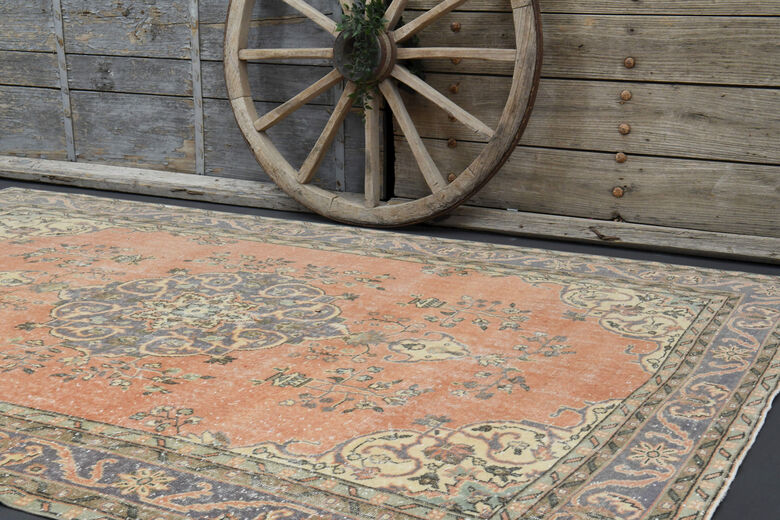 Handmade Vintage Large Area Rug