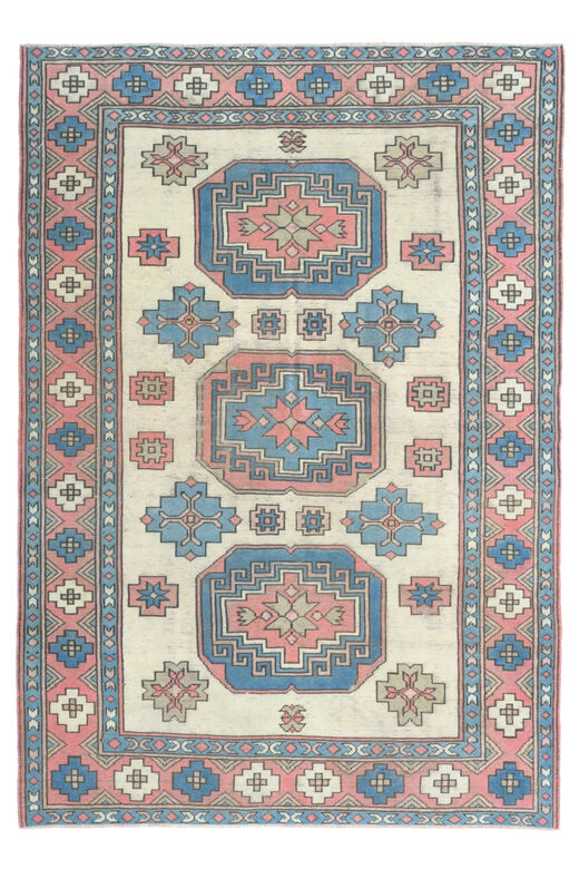 100% Wool Pastel Vintage Rug