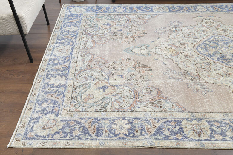 Faded Handmade Vintage Area Rug