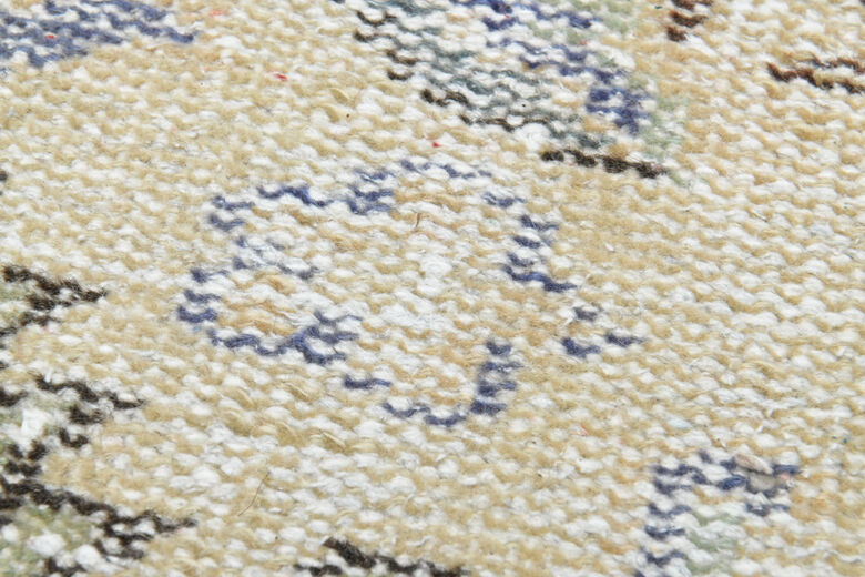 Faded Handmade Vintage Anatolian Area Rug