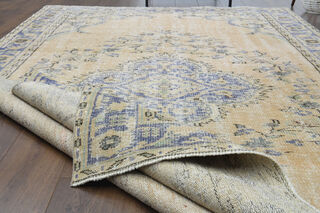 Faded Handmade Vintage Anatolian Area Rug - Thumbnail