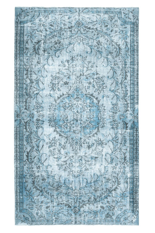 Handmade Vintage Blue Area Rug