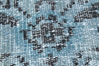 Handmade Vintage Blue Area Rug - Thumbnail